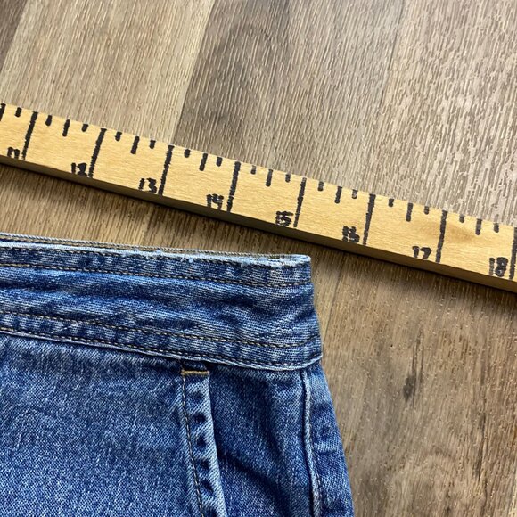 Vtg G.H. Bass & Co High Waist Vintage Denim Short Drawstring Waist Large Pockets - Picture 4 of 6